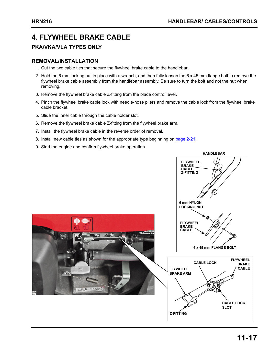 Honda HRN216 VKA service manual - page 174
