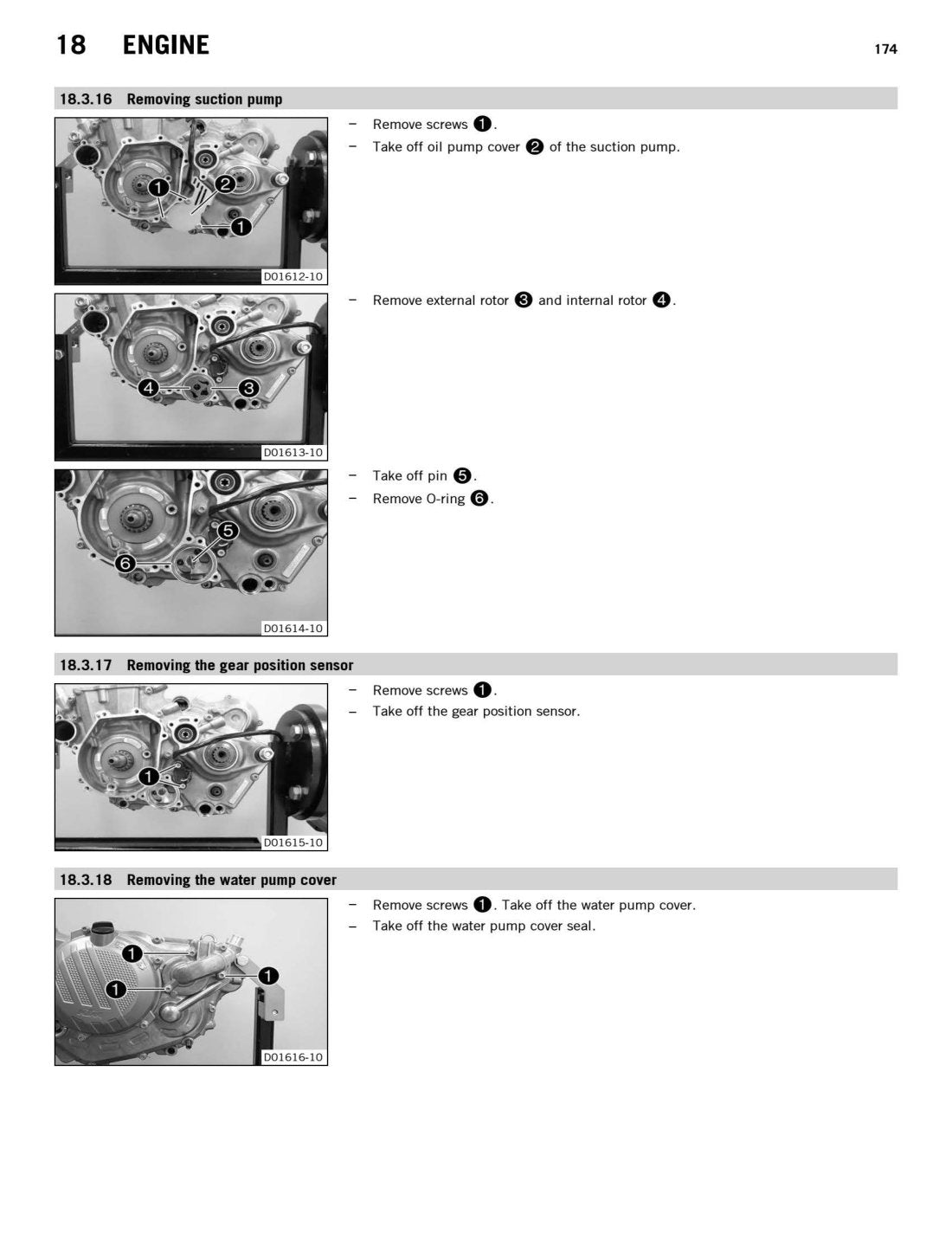 KTM 450 500 EXC-F 2017 service manual - page 176