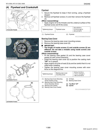Kubota RTV-X900 X1120 service manual - page 177