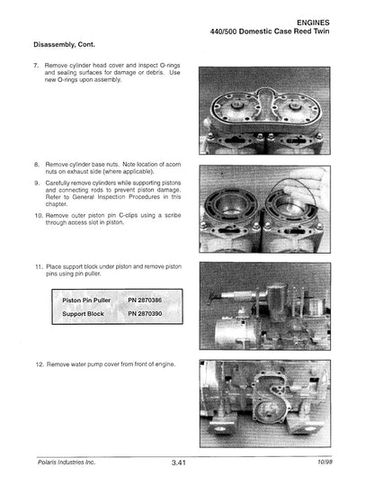Polaris Snowmobile 1999 service manual - page 184