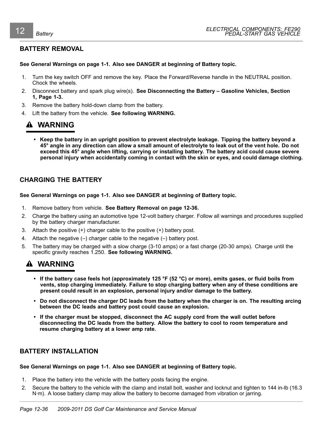 Club Car DS Gas Electric Golf Cart Service Manual 2009-2011 - page 188