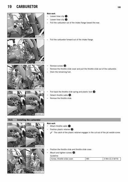 KTM 250 300 EXC 2015 service manual - page 190