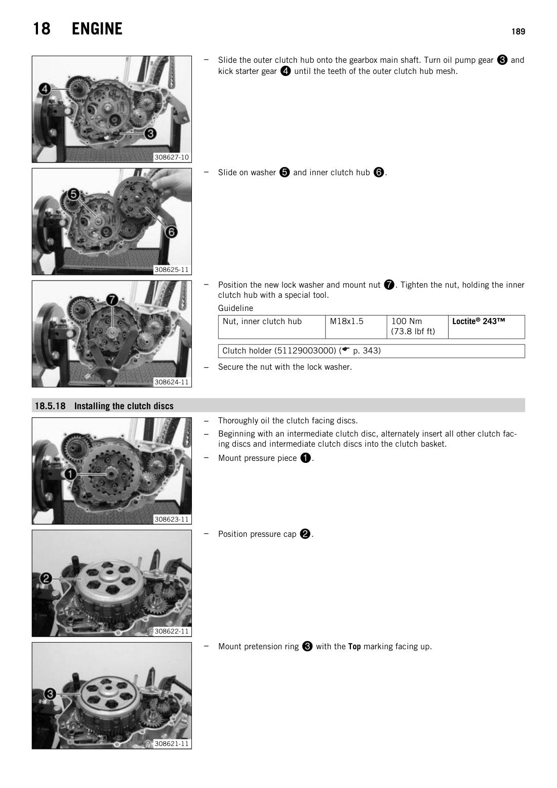 KTM 350 EXC-F 2015 service manual - page 191