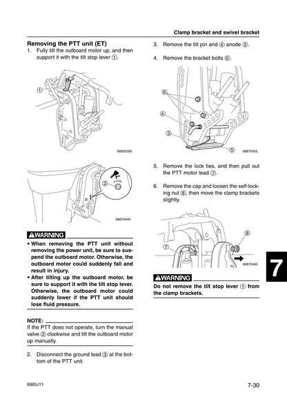 Yamaha 55D 75A 85A Outboard service manual - page 193