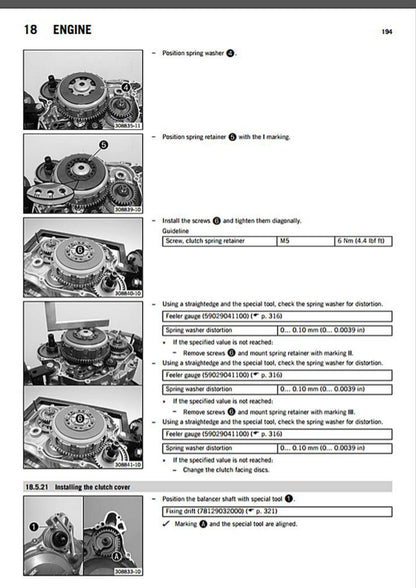 KTM 450 500 EXC-F 2015 service manual - page 196