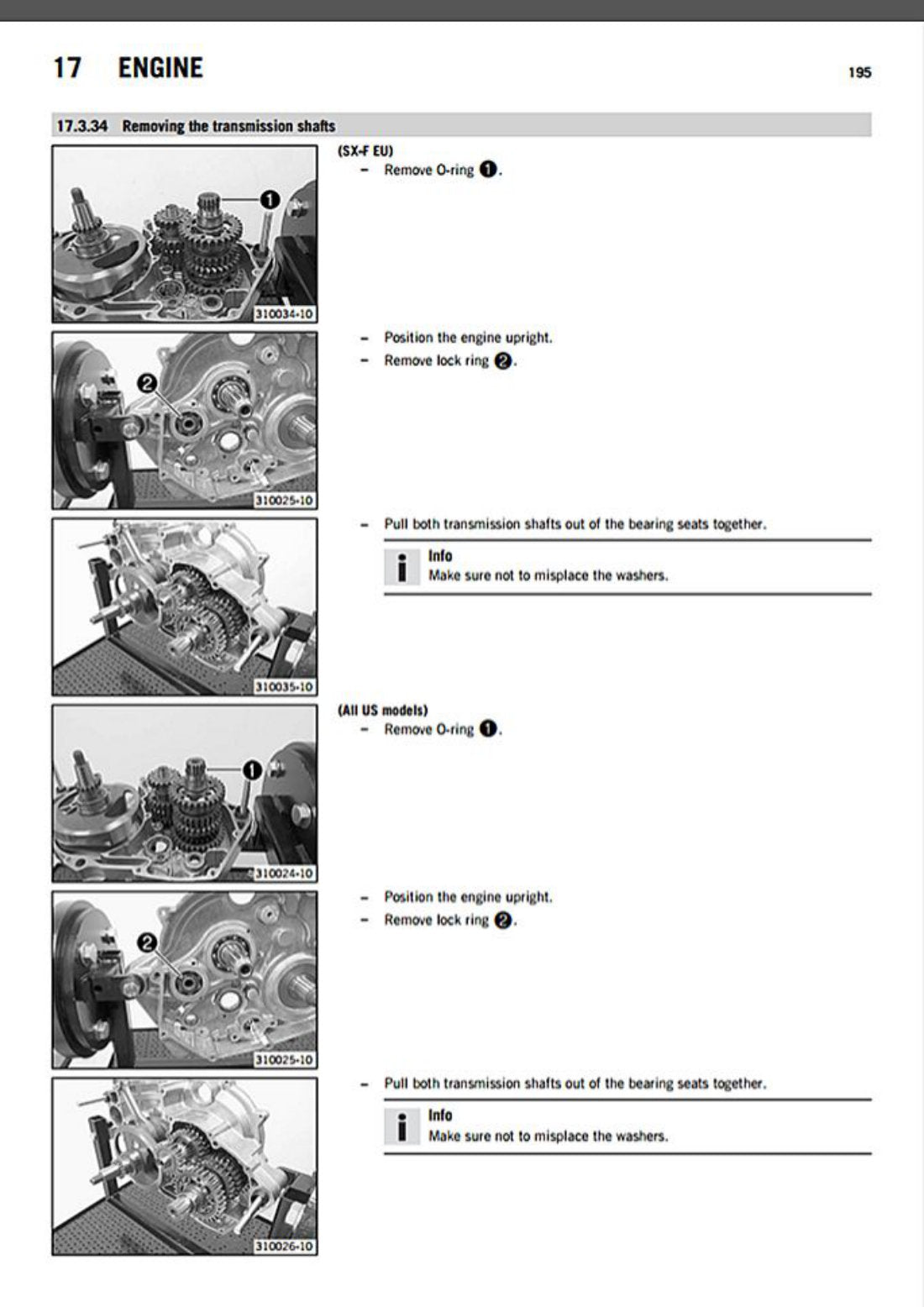 KTM 450 SX-F 2016 service manual - page 197