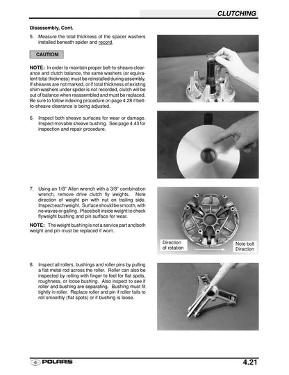 Polaris High Performance 2001 service manual - page 198