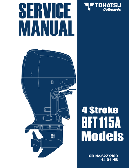 Manuel d’entretien PDF des moteurs hors-bord Tohatsu BFT115A BFT115D | 2010-2018