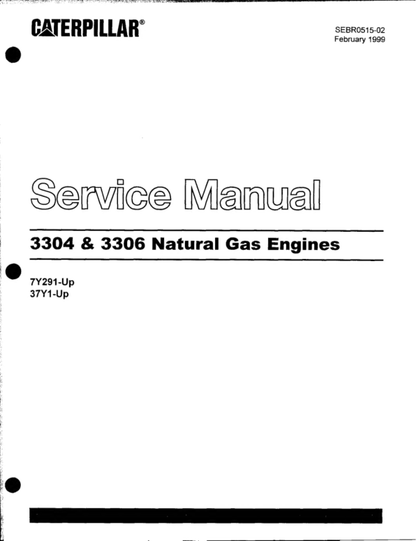 Caterpillar 3304 3306 Erdgas-Motor-Werkstatthandbuch PDF