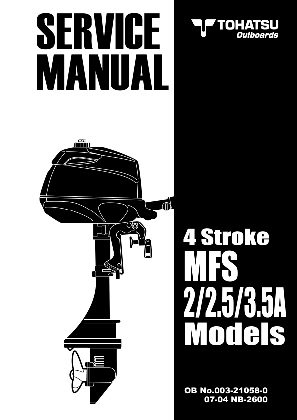 Manuale di servizio fuoribordo Tohatsu MFS 2 2.5 3.5 | 2007-2012
