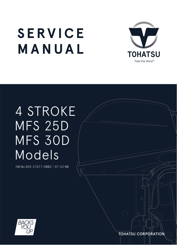 Tohatsu MFS25D MFS30D Outboard Service Manual PDF | 2022-2026