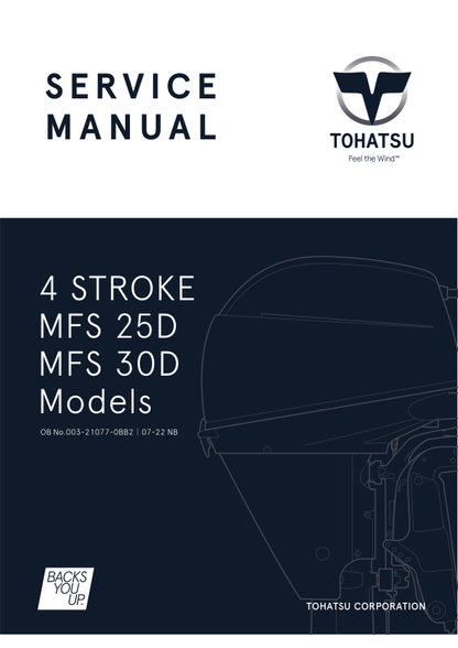 Tohatsu MFS25D MFS30D Outboard Service Manual PDF | 2022-2026