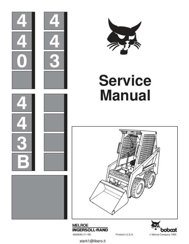 Manuale di servizio pale gommate Bobcat 440 443
