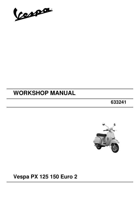 Manuel d’entretien du scooter Vespa PX 125 150 Euro 2 PDF | 2007–2010