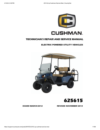 EZGO Shuttle 4X Golf Car Service Manual PDF | 2013-2016
