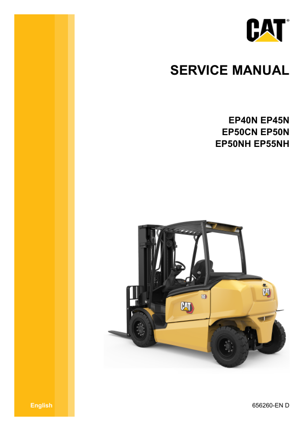 Manuel d’entretien des chariots élévateurs Caterpillar EP40 EP45 EP50 EP55 au format PDF