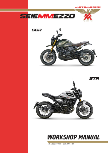 Manuale di servizio moto Motomorini Seiemmezzo SCR STR 650 | 2023-2026
