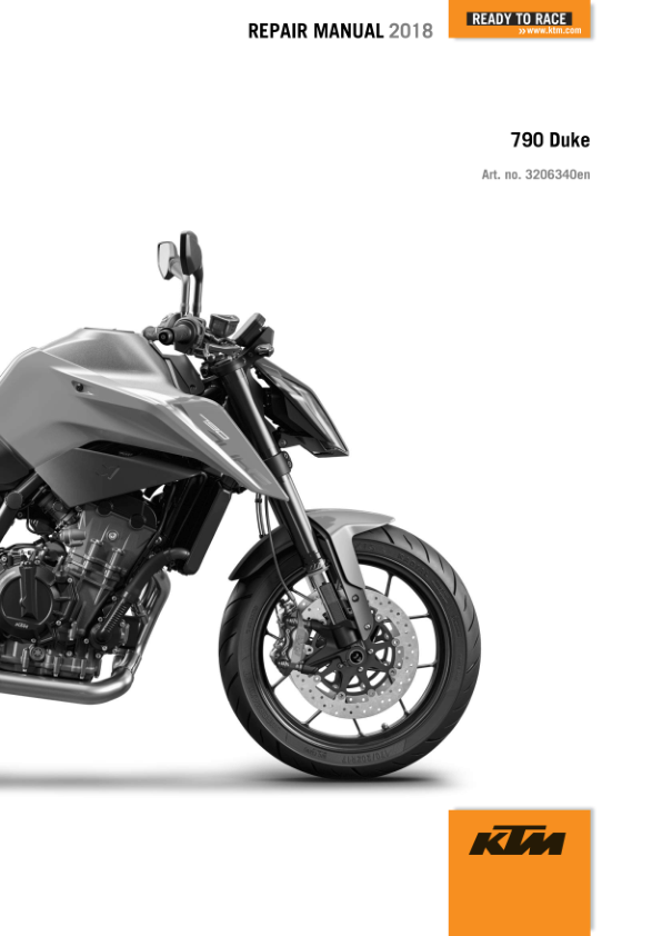 Manual de servicio de la motocicleta KTM 790 Duke | 2018-2023