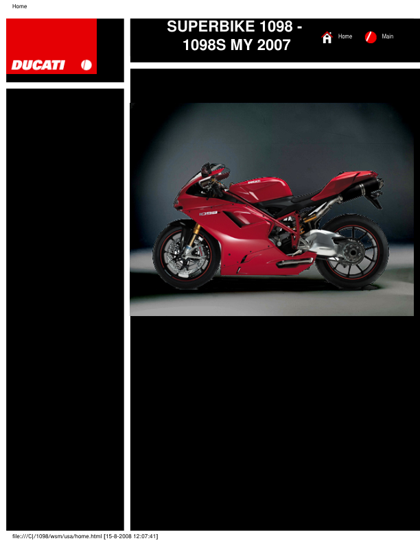 Manual de servicio de motocicleta Ducati 1098S Superbike | 2007-2012