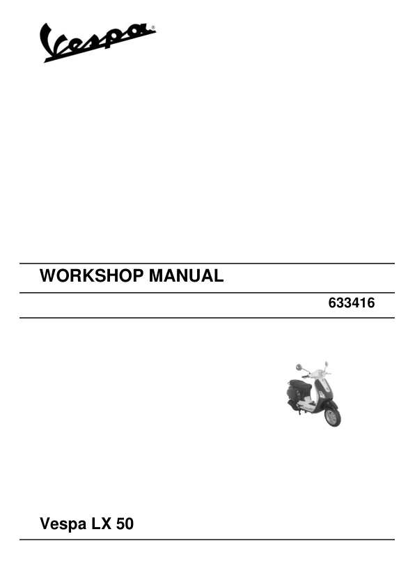Vespa LX 50 Scooter Service Manual PDF | 2007–2010