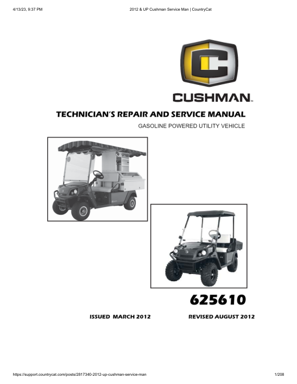 EZGO REFRESHER 1200 Golf Car Service Manual PDF | 2013-2016