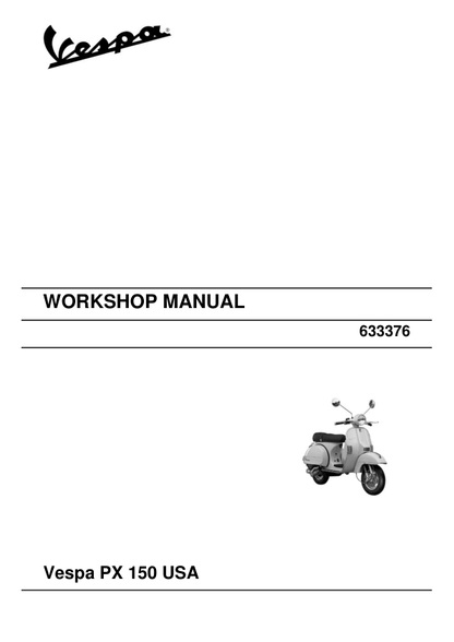 Manual de servicio scooter Vespa PX 150 USA | 2007–2010