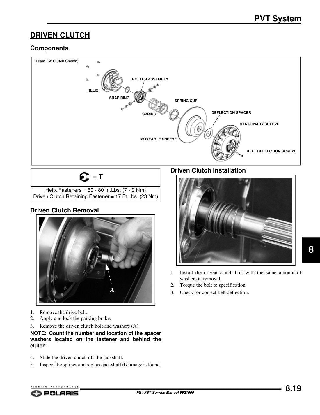 Polaris FS FST 2006-2008 service manual - page 203