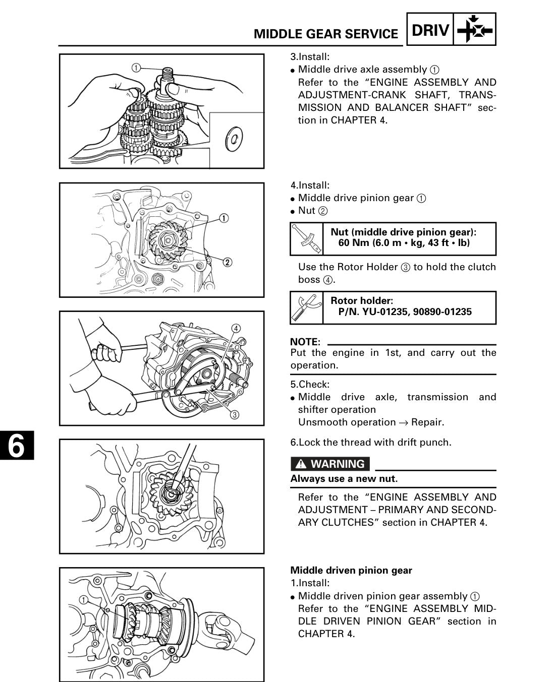 Yamaha Beartracker YFM250XL 1998 service manual - page 206