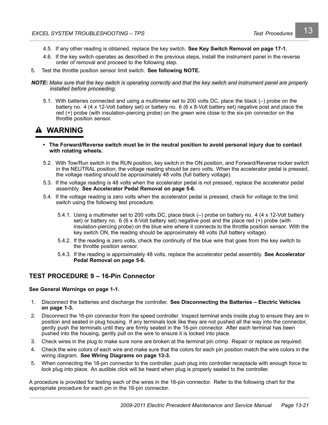 Club Car Precedent Electric Golf Cart Service Manual 2009-2011 - page 209