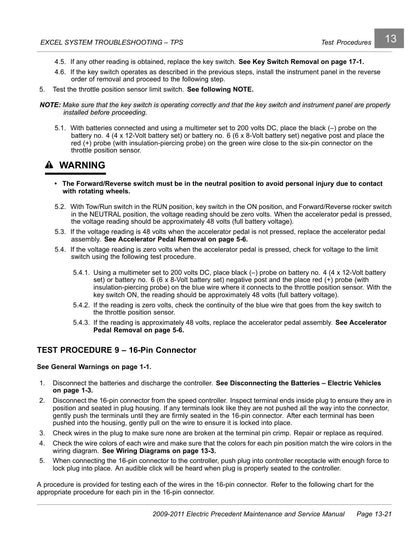 Club Car Precedent Electric Golf Cart Service Manual 2009-2011 - page 209