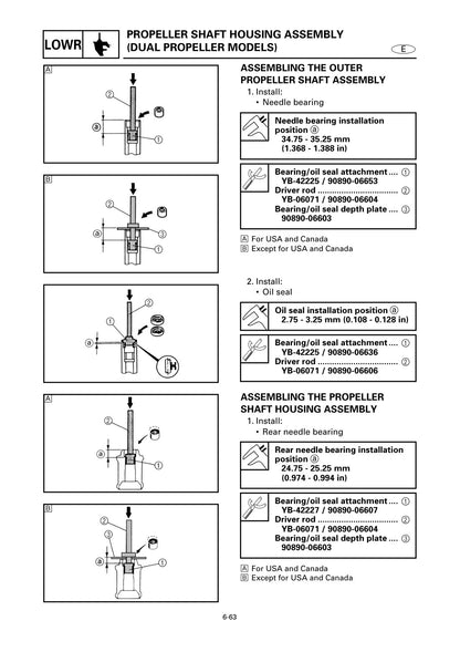 Yamaha 150-225 V6 Outboard 1998 service manual - page 210
