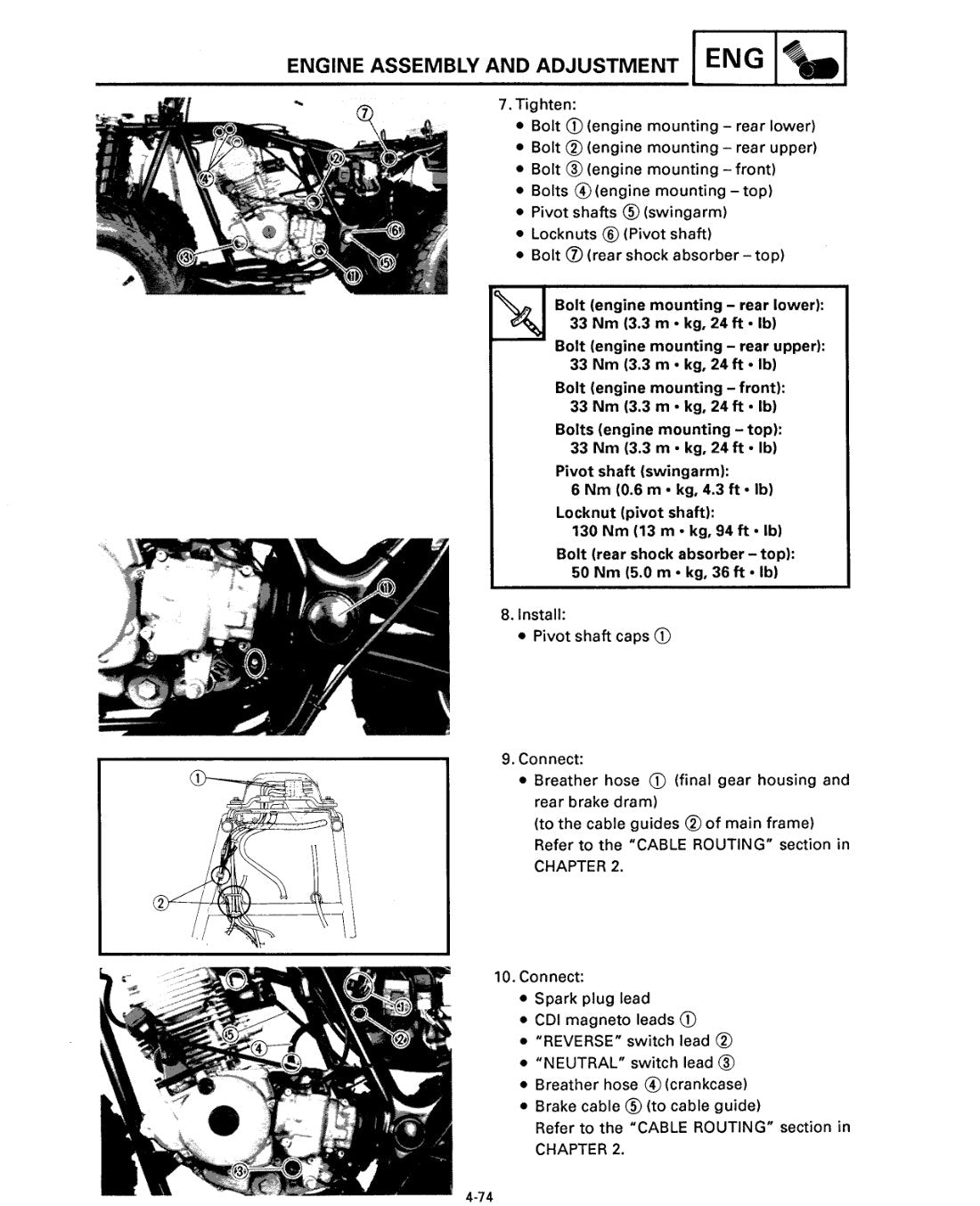 Yamaha Timberwolf YFB250 1995 service manual - page 212