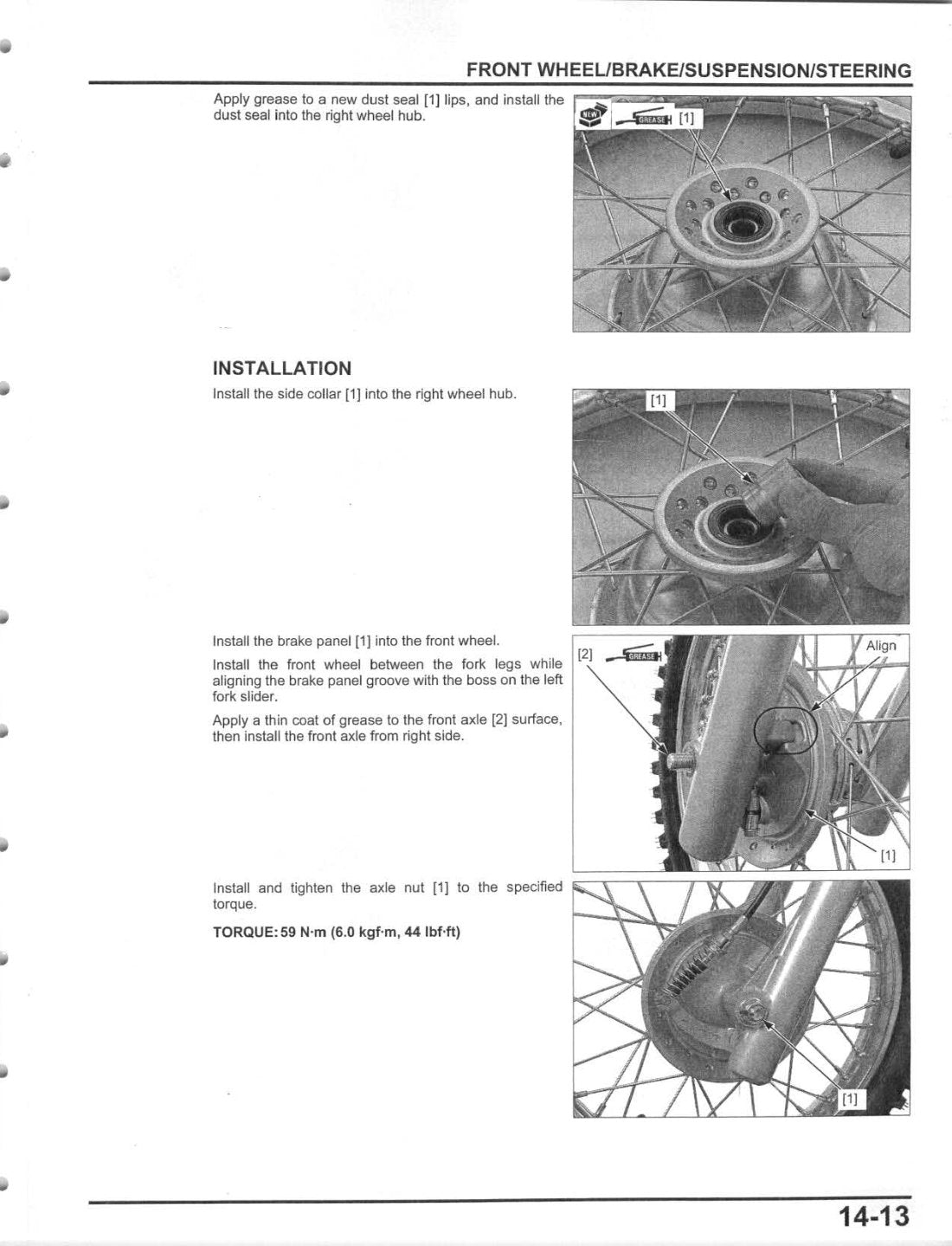 Honda CRF110F 2013-2015 service manual - page 217