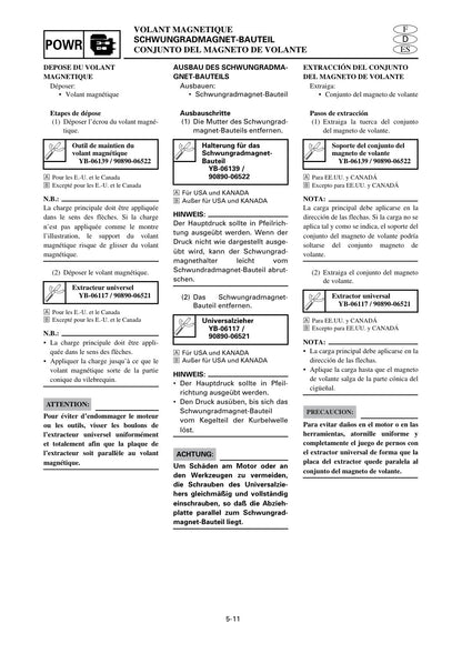 Yamaha 100-140 V4 Outboard 1999 service manual - page 217