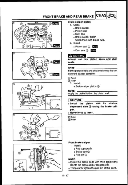 Yamaha YZ250F Motorcycle Service Manual 2010 - page 220