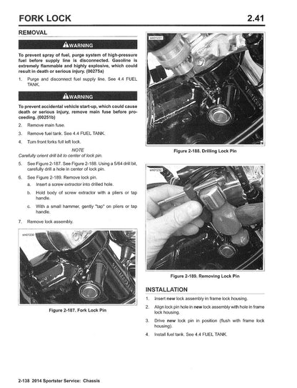 2014 Harley-Davidson Sportster Motorcycle Service Manual - page 223