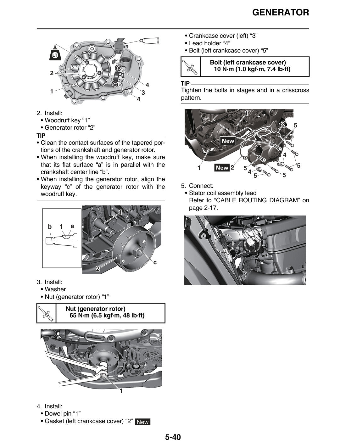 Yamaha YZ450F 2021 service manual - page 226