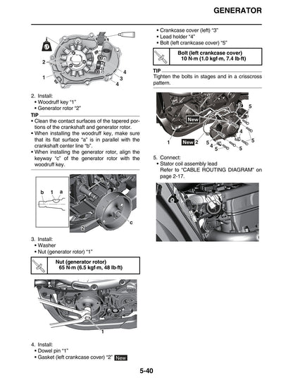 Yamaha YZ450F 2021 service manual - page 226