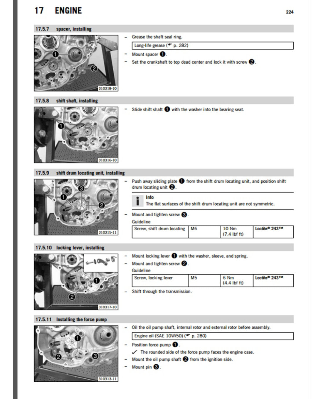 KTM 250 SX-F 2016 service manual - page 226
