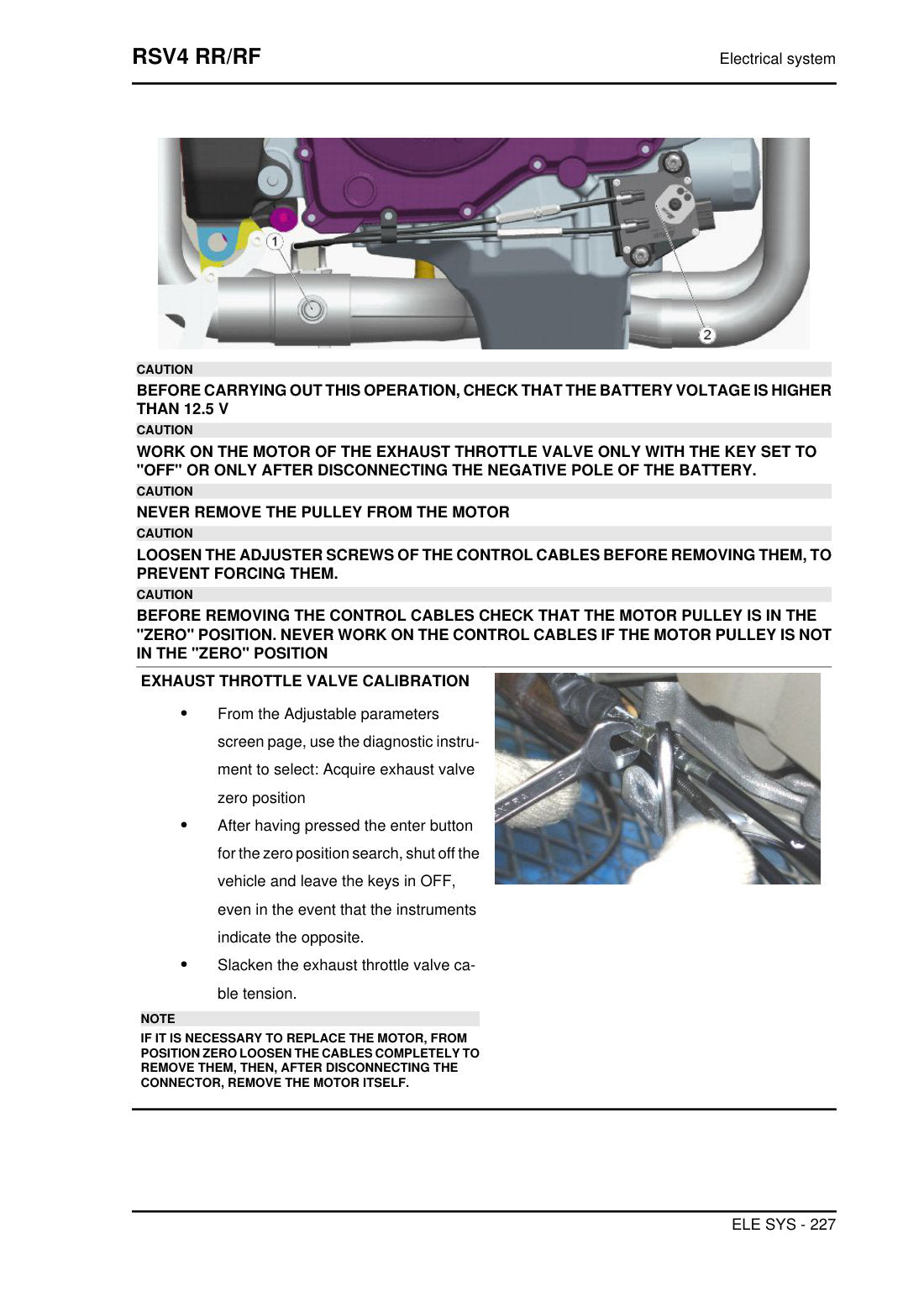 Aprilia RSV4 RR RF 2015 service manual - page 227