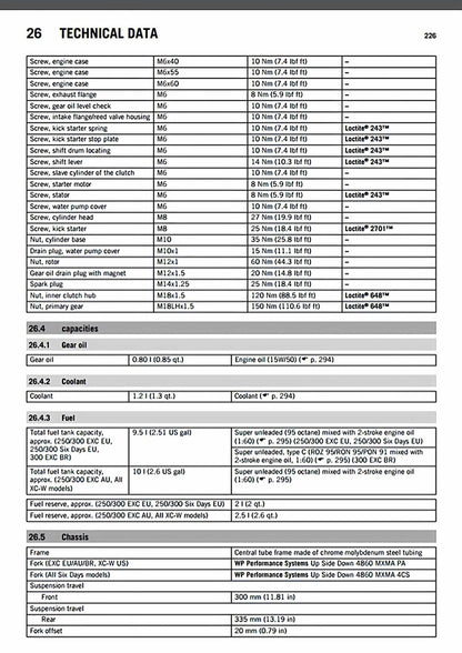 KTM 250 300 EXC 2016 service manual - page 228