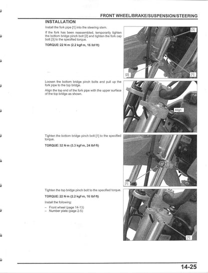Honda CRF110F 2013-2015 service manual - page 229
