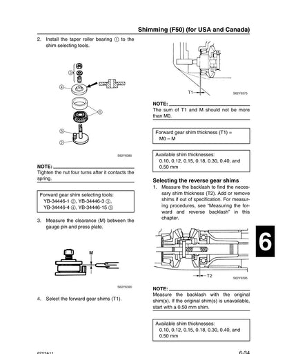 Yamaha F50A FT50B FT50C Outboard service manual - page 233