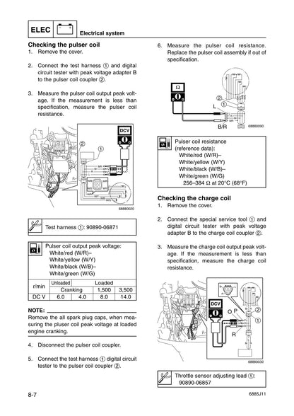Yamaha 55D 75A 85A Outboard service manual - page 236