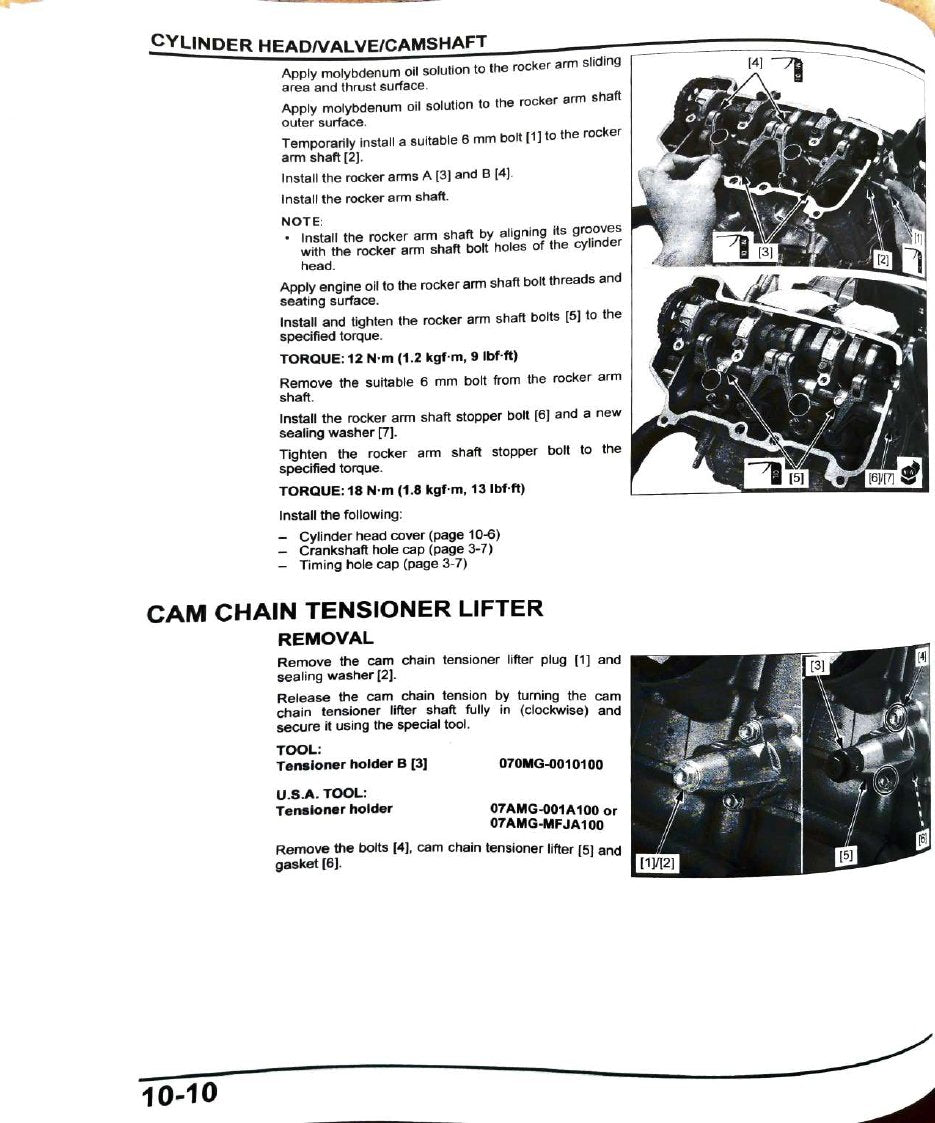 Rebel 1100 cylinder head and camshaft service