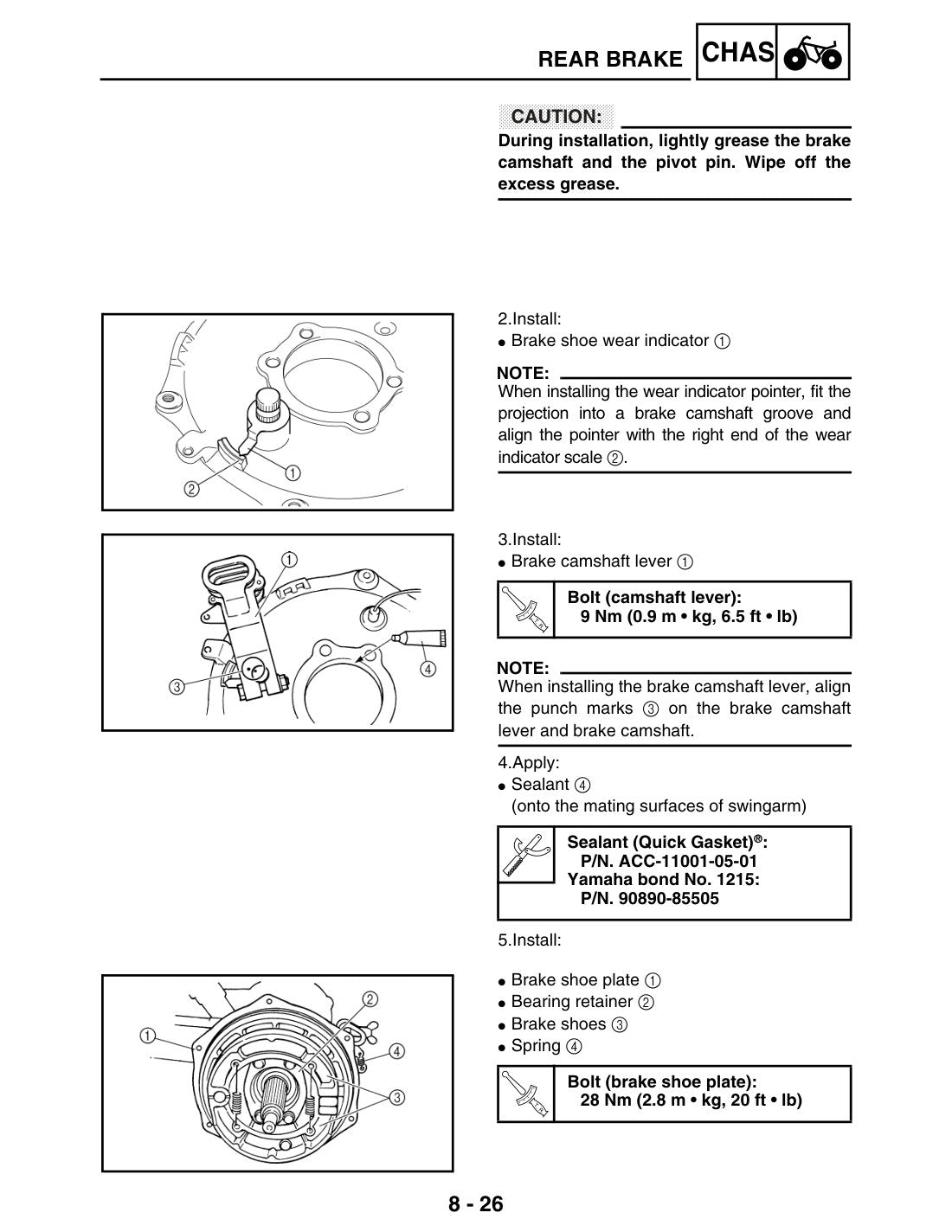 Yamaha Kodiak 400 YFM400FAR 2002 service manual - page 283