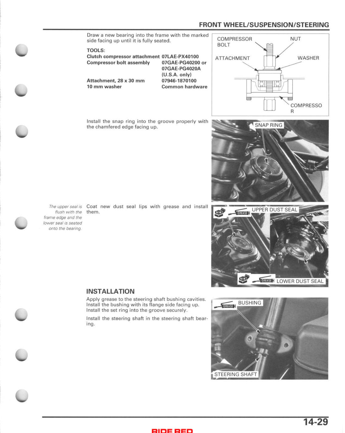 Honda Rancher 400 AT 2004-2007 service manual - page 285