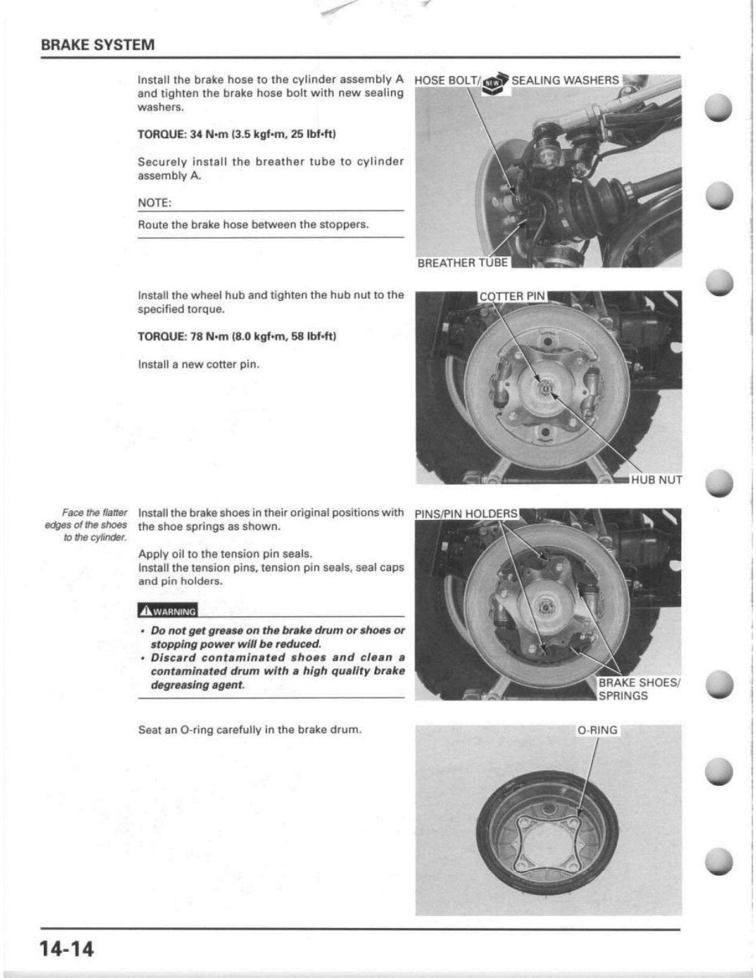 Honda Foreman 450 1998-2004 service manual - page 292