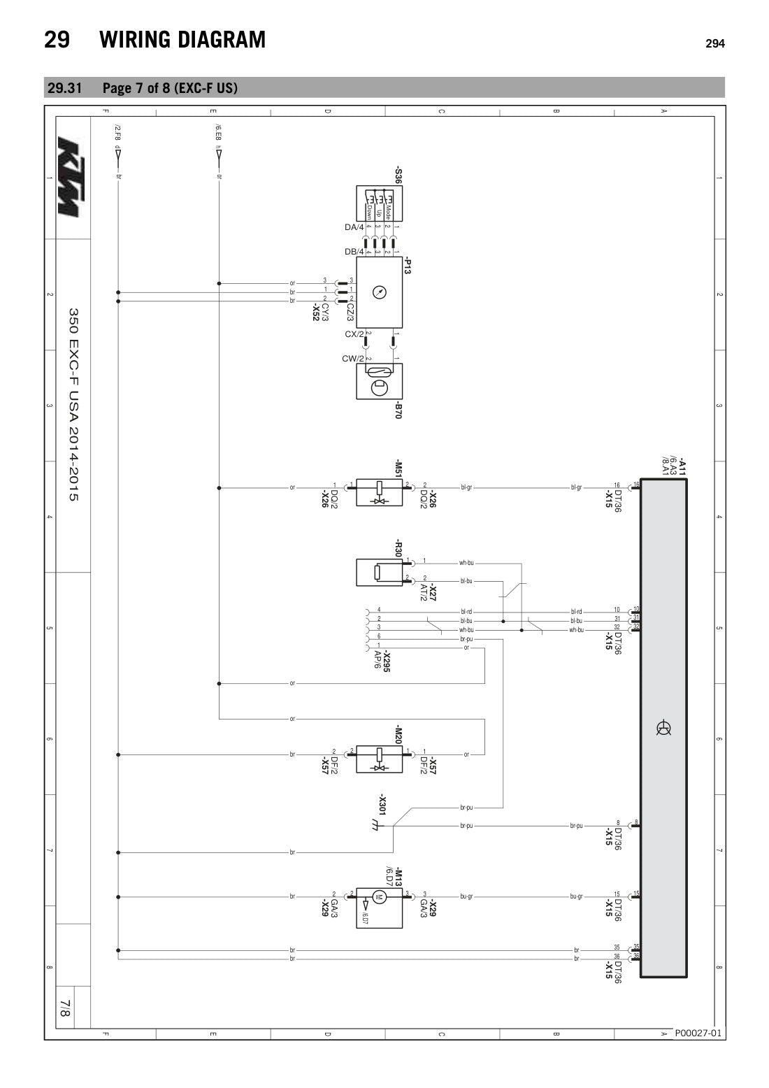 KTM 350 EXC-F 2015 service manual - page 296