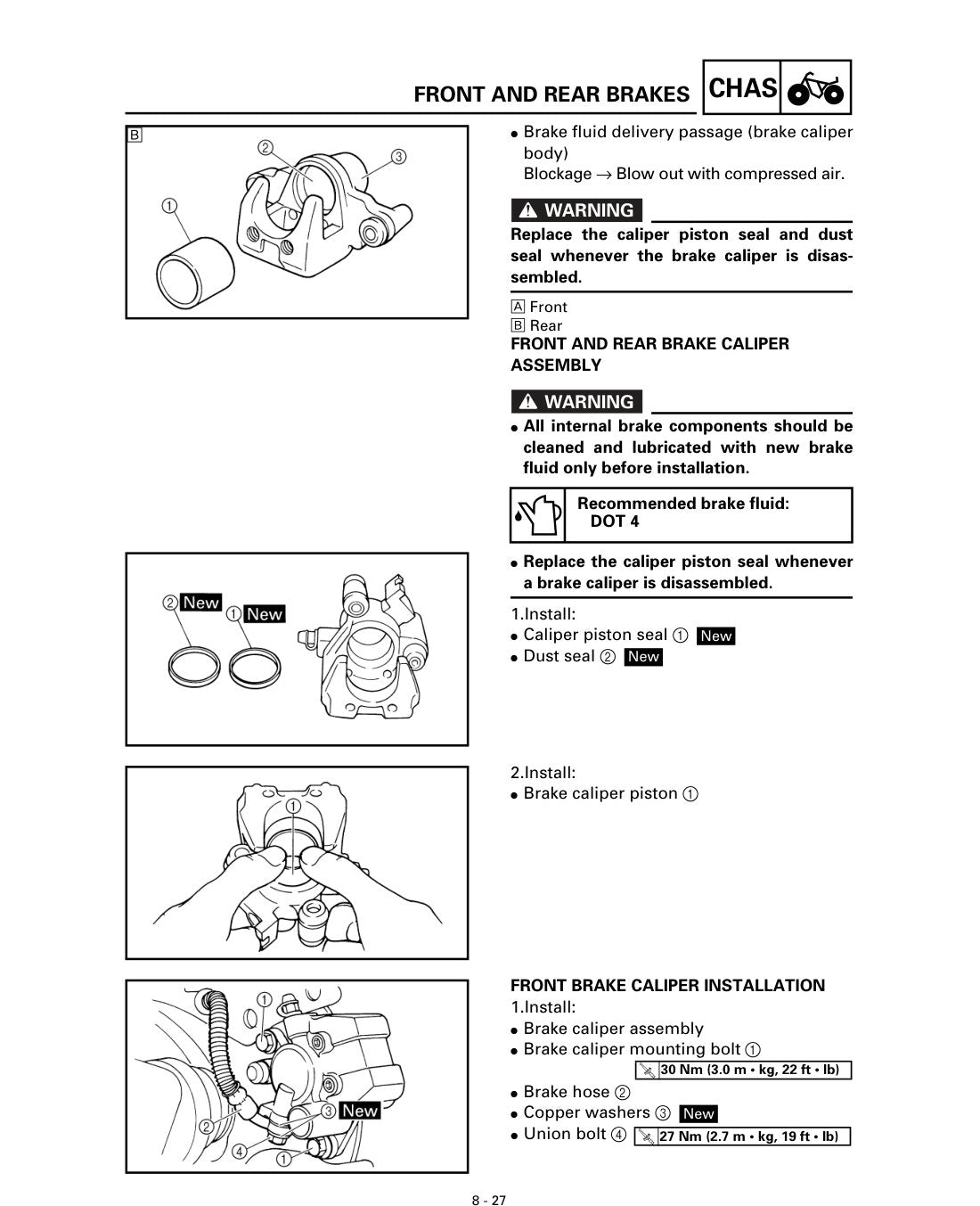 Yamaha Kodiak 400 YFM400FWA 2000 service manual - page 301